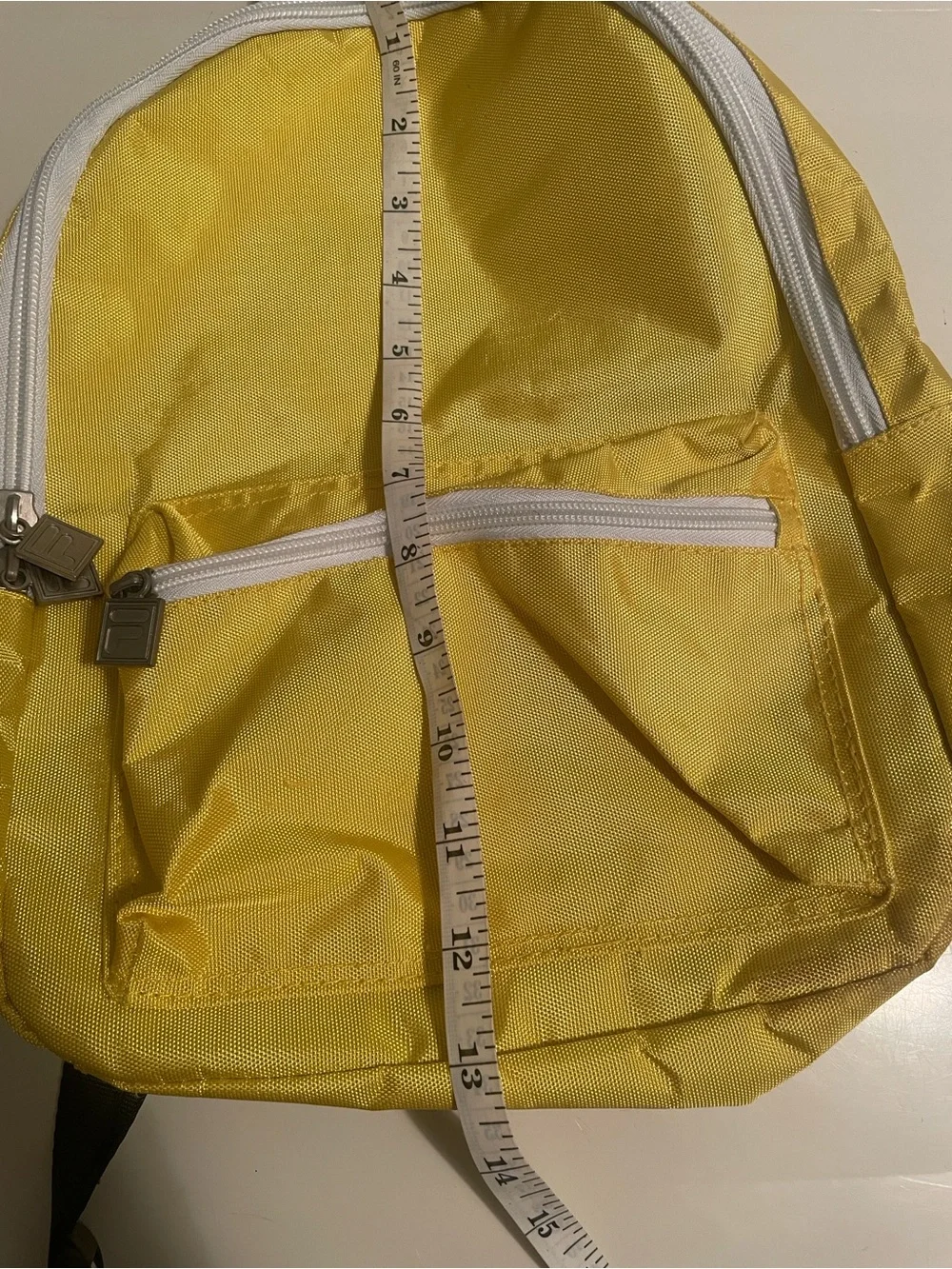 FILS Yellow Men's Backpack with White Zippers